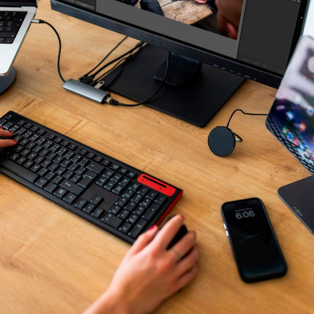 Fixed MagPad Magnetisk 15W Trådløs Oplader - MagSafe Kompatibel - Sort