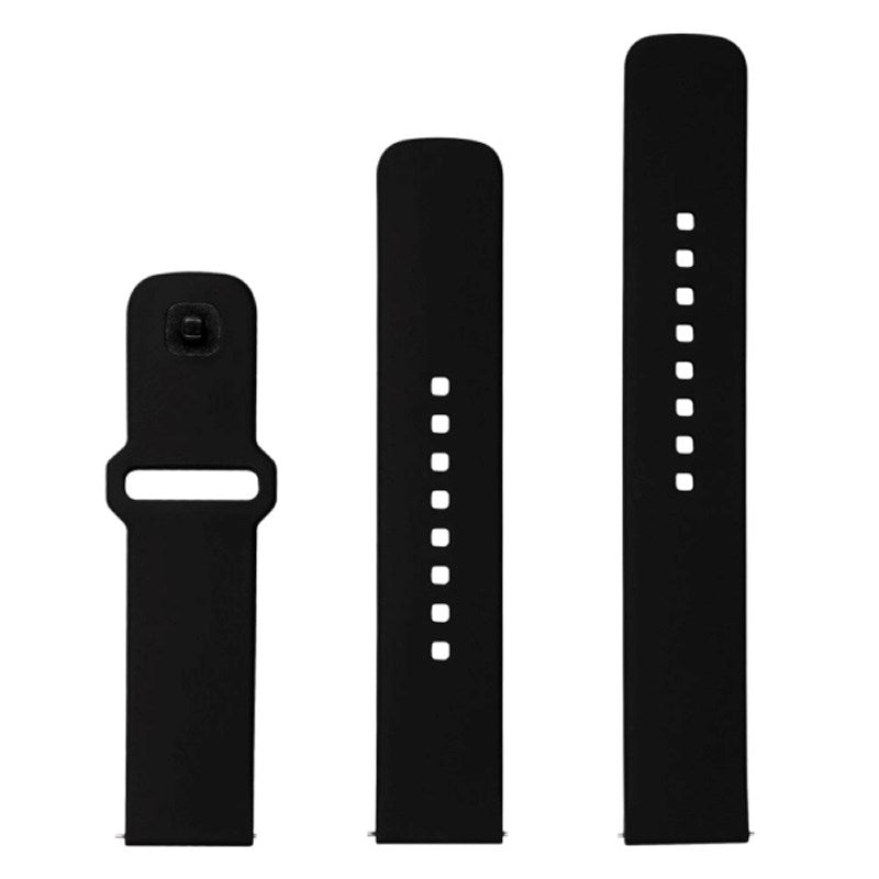 Fixed Sporty Silikone Rem til Universal Smartwatch (22mm) - Sort