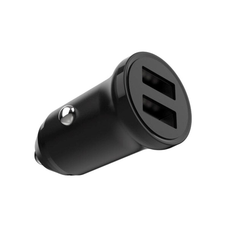 Fixed - Mini Biloplader 2x USB-A / 1x USB-C Kabel - 15W - 1m - Sort
