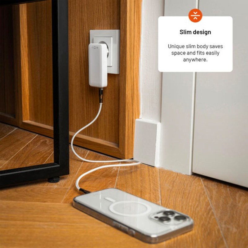Fixed Slank Rejseadapter m. 2 x USB-C - EU / UK / US / AUS - Hvid