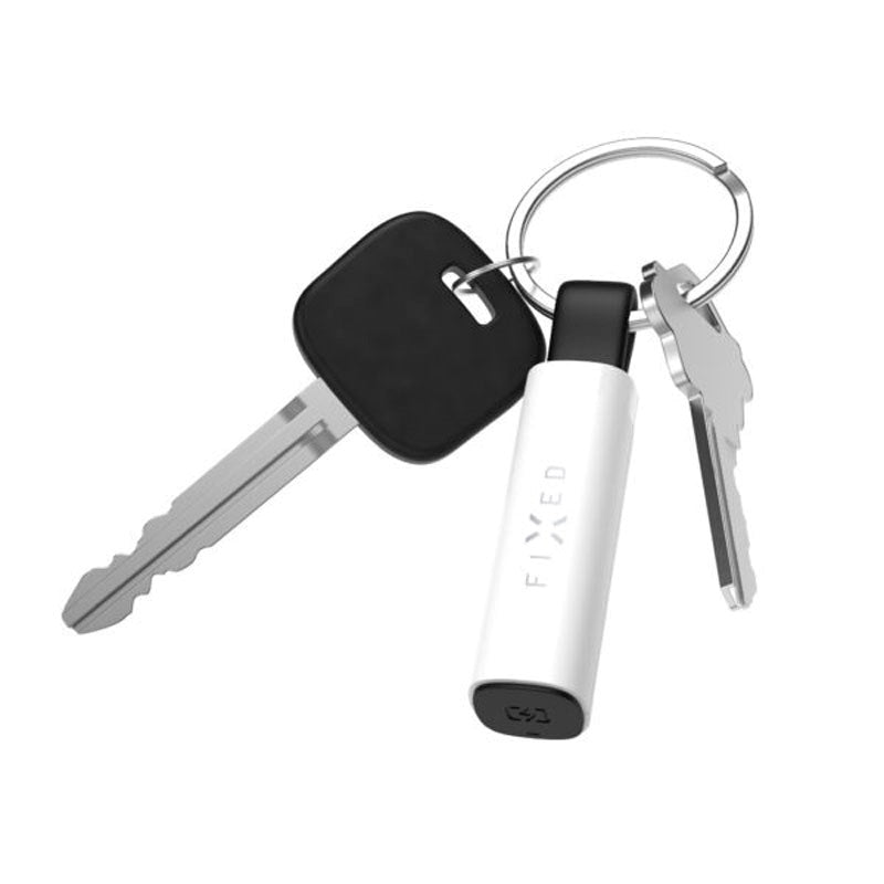 Fixed Tracker m. USB-C Opladning - Apple Find My Kompatibel - Hvid