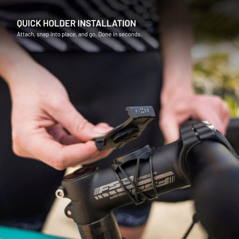 Fixed Cykel Monteringssæt til Garmin Smartwatch (26mm) & Garmin Edge Cykelcomputer - Sort