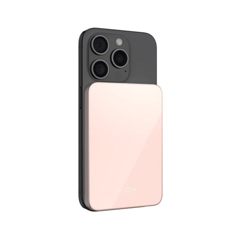 Fixed MagZen Powerbank 5.000 mAh m. Qi2 - Lyserød