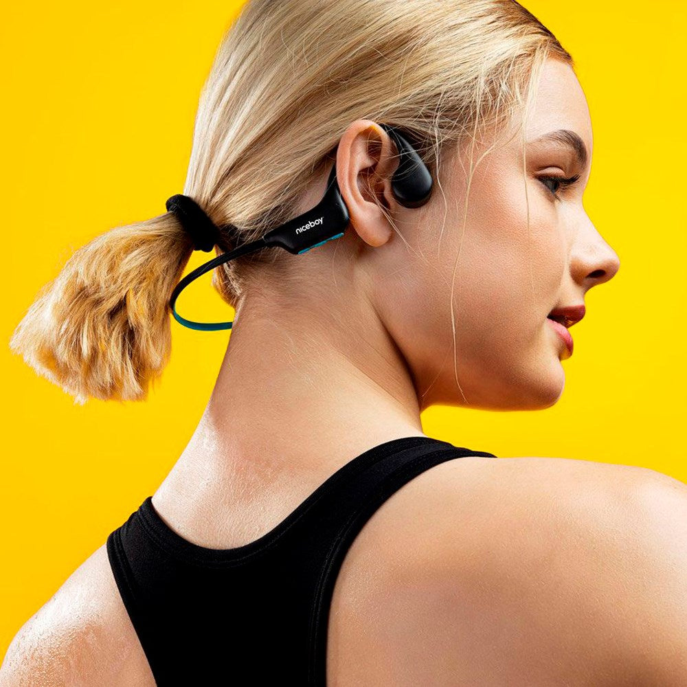 Niceboy Hive Bones 3 Trådløs Bluetooth Sport Høretelefoner - Sort / Blå