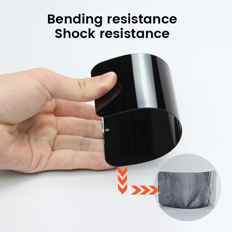 iPhone 15 Pro Max Mobile Origin Skærmbeskyttelse m. Privacy Funktion - Case Friendly - 2 stk - Sort Kant