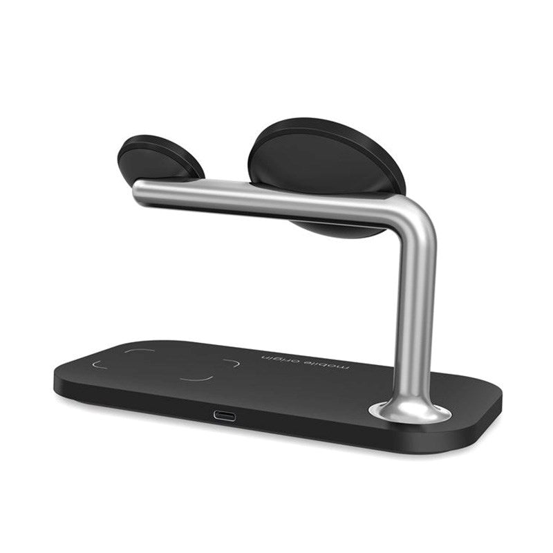 Mobile Origin 3-i-1 Trådløs Opladningsstation - MagSafe Kompatibel - Sort
