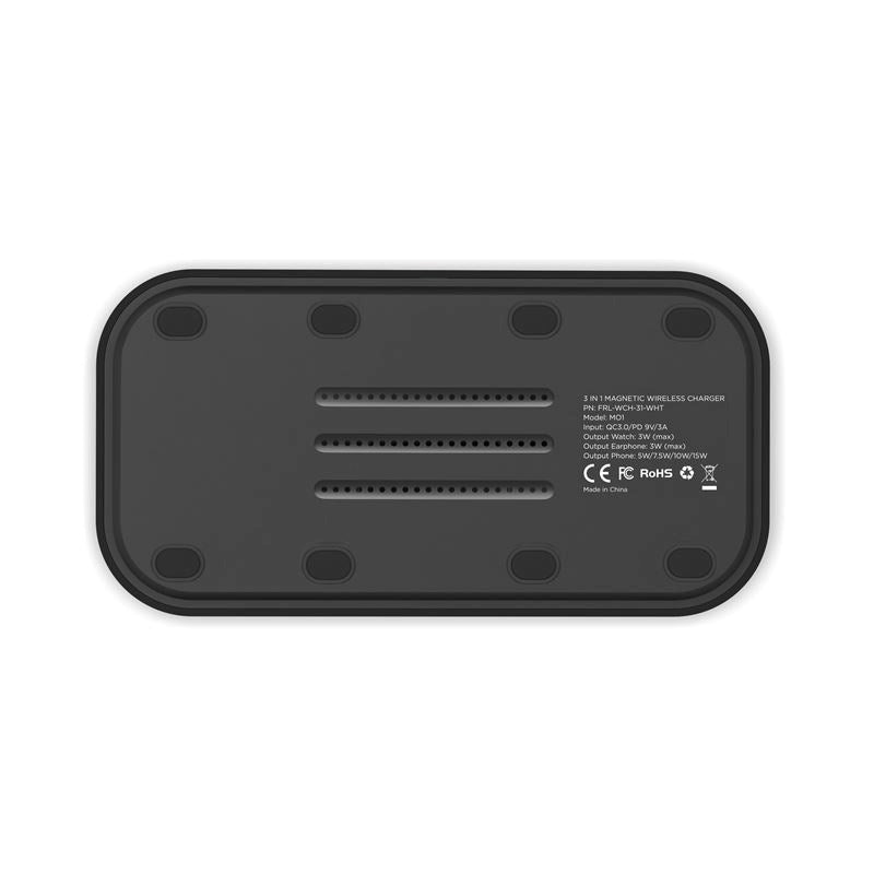 Mobile Origin 3-i-1 Trådløs Opladningsstation - MagSafe Kompatibel - Sort