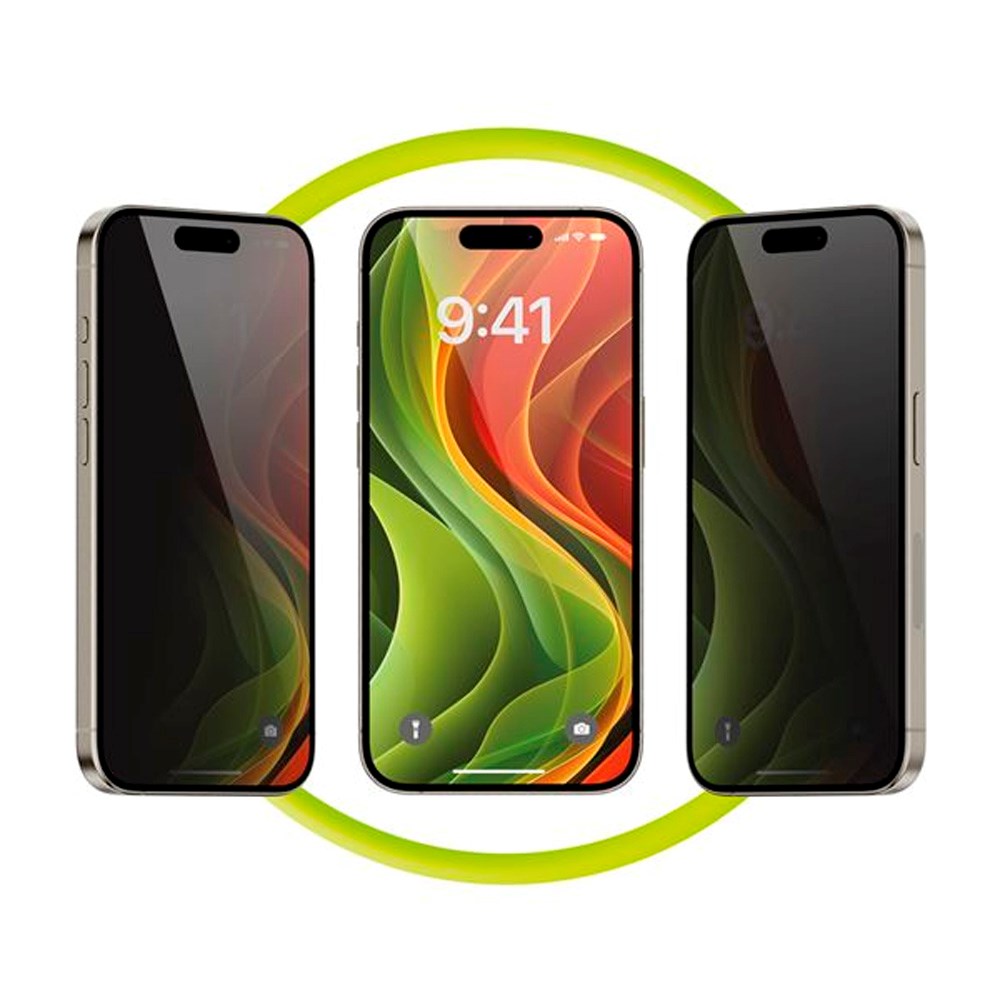 Mobile Origin Skærmbeskyttelse - Hærdet Glas Privacy - 2 stk. - iPhone 16 Pro