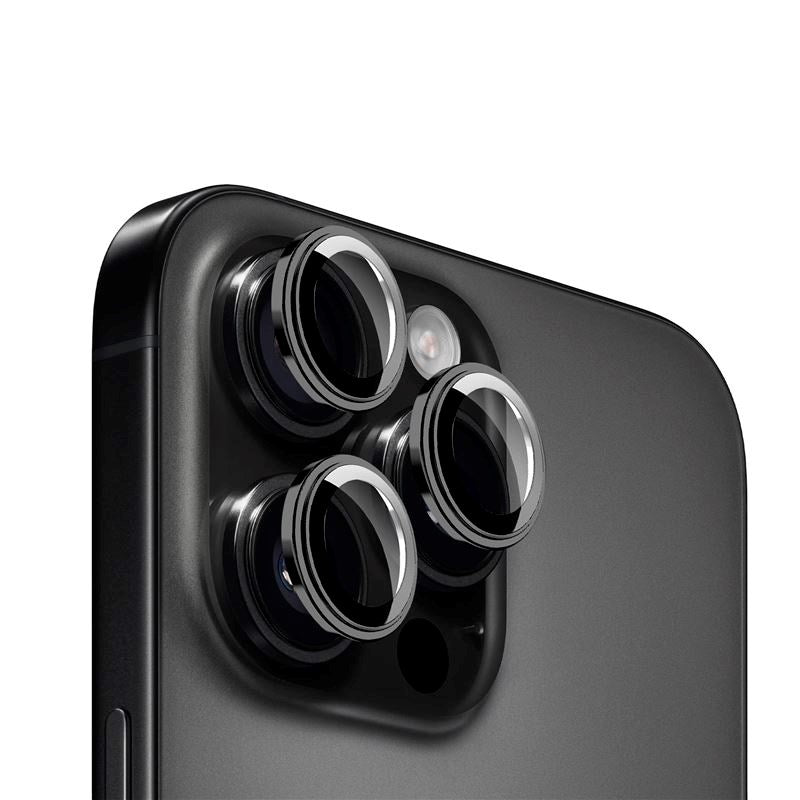 iPhone 16 Pro / 16 Pro Max Mobile Origin Easy Lens Guard - Kameralinsebeskytter - Sort