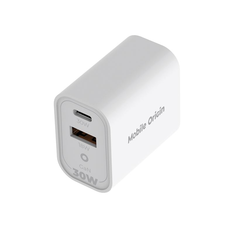 Mobile Origin GaN 30W Rejseadapter - EU, USA, UK, AUS - Hvid