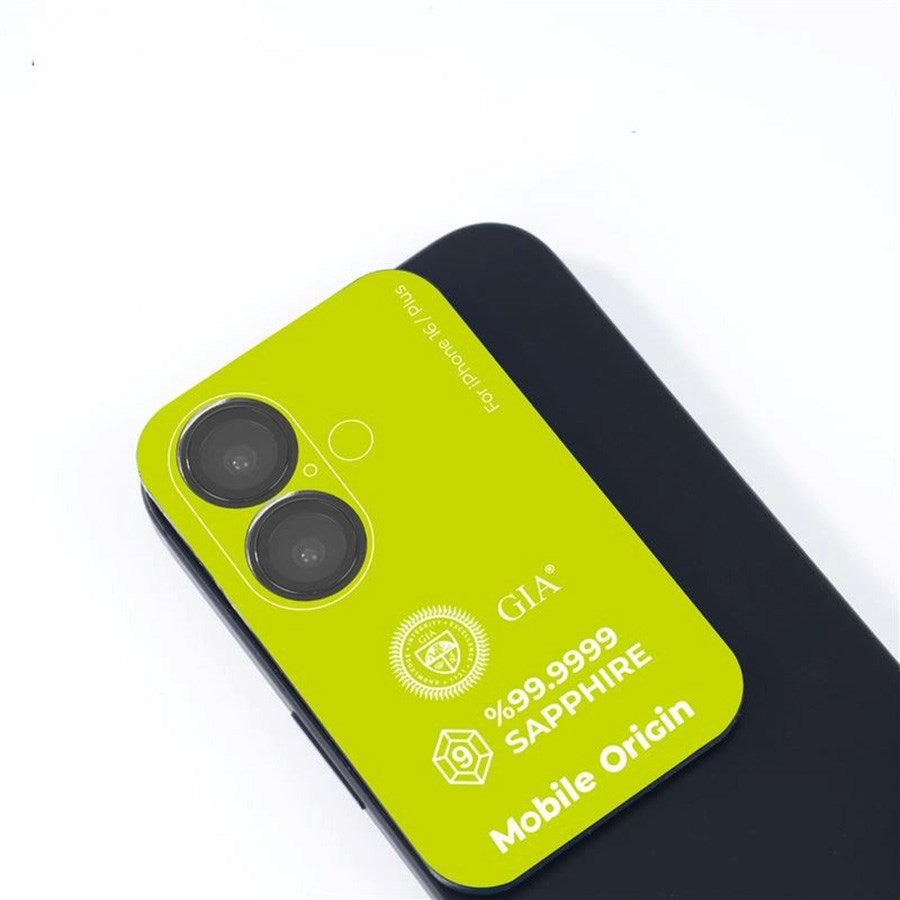 iPhone 16 / 16 Plus Mobile Origin Sapphire Lens Guard - Kameralinsebeskytter - Sort