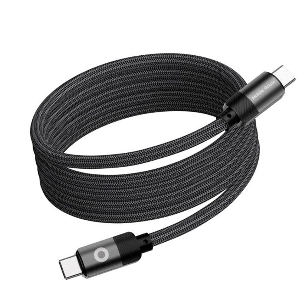 Mobile Origin - 1m Magnetisk USB-C til USB-C Kabel - Sort