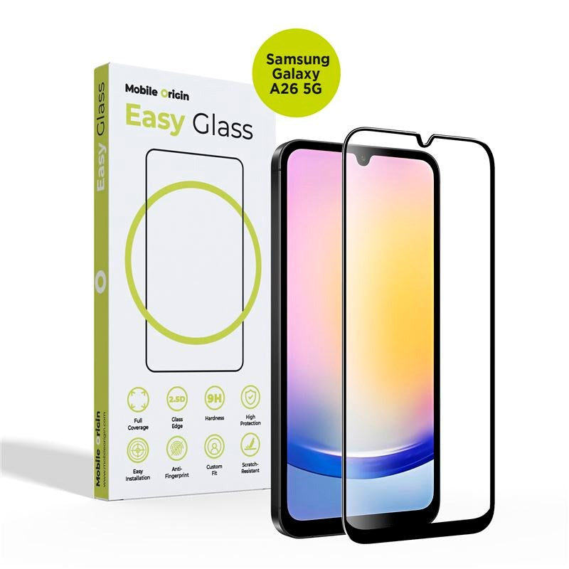 Mobile Origin - Samsung Galaxy A26 (5G) - EasyGlass Skærmbeskyttelsesglas - Gennemsigtig