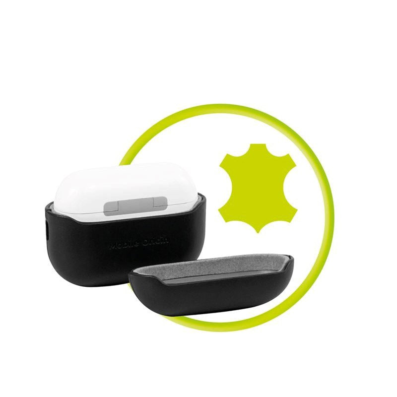 Apple AirPods Pro (2. Gen.) Mobile Origin Ægte Læder Etui - Sort