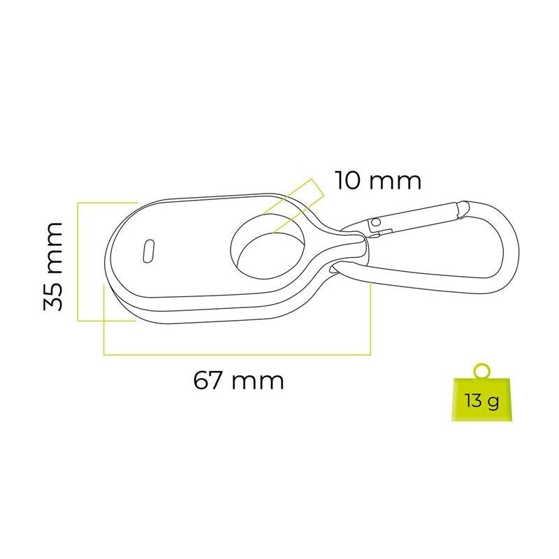 Samsung Galaxy SmartTag2 Mobile Origin Silikone Case - inkl. Karabinhage - Hvid