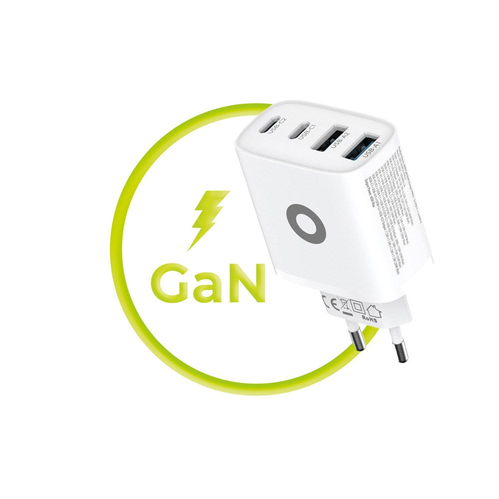 Mobile Origin - 40W - Vægoplader m. 2 x USB-A & 2 x USB-C - Hvid