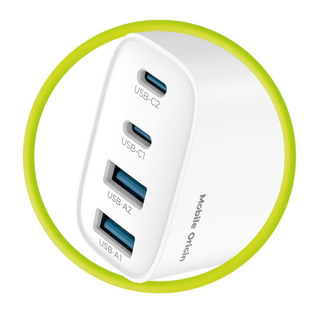 Mobile Origin - 40W - Vægoplader m. 2 x USB-A & 2 x USB-C - Hvid