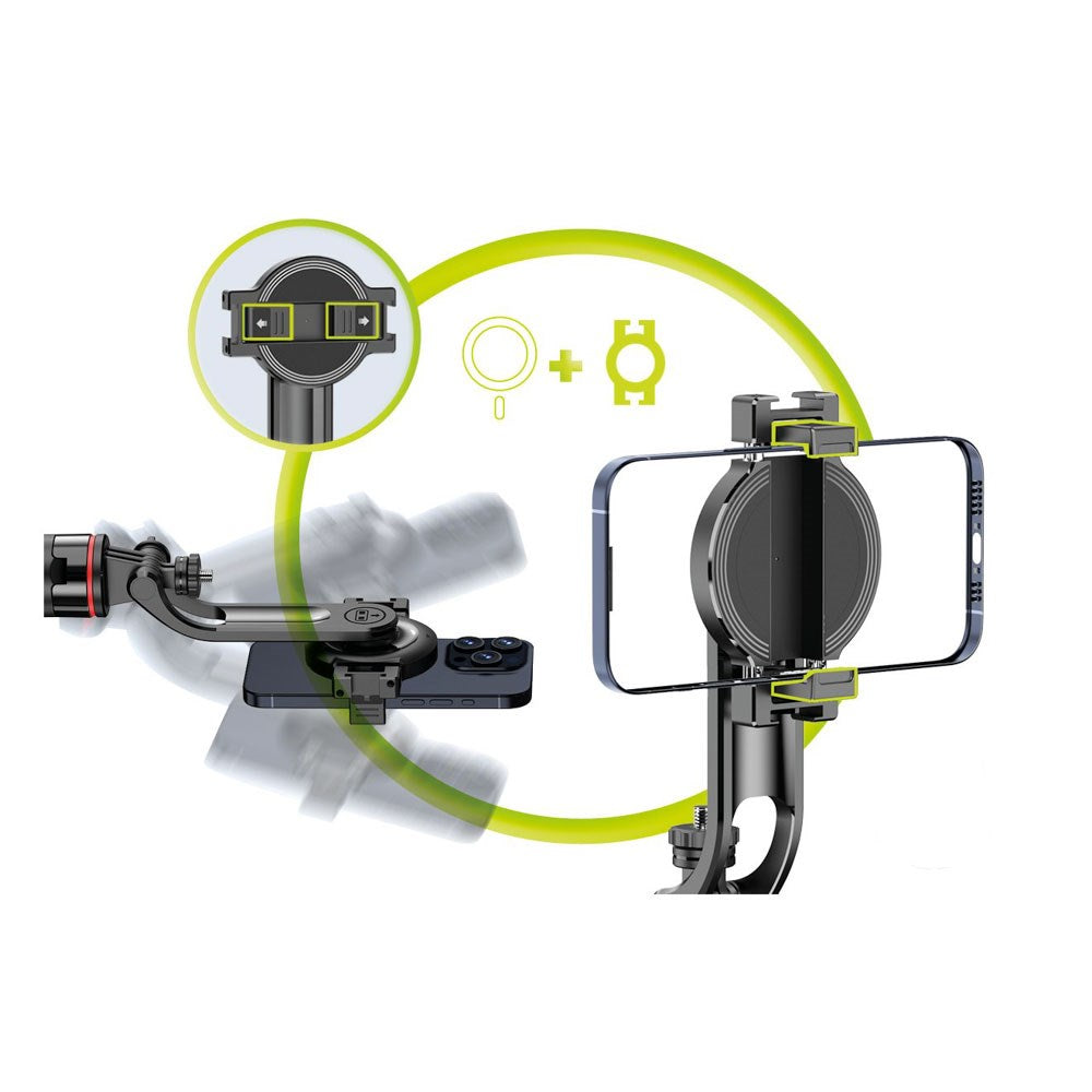 Mobile Origin 2-i-1 Magnetisk Tripod - MagSafe Kompatibel - Sort
