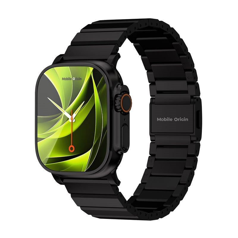 Apple Watch (42/44/SE/45/46/49mm) Mobile Origin Titanium Urrem - Sort