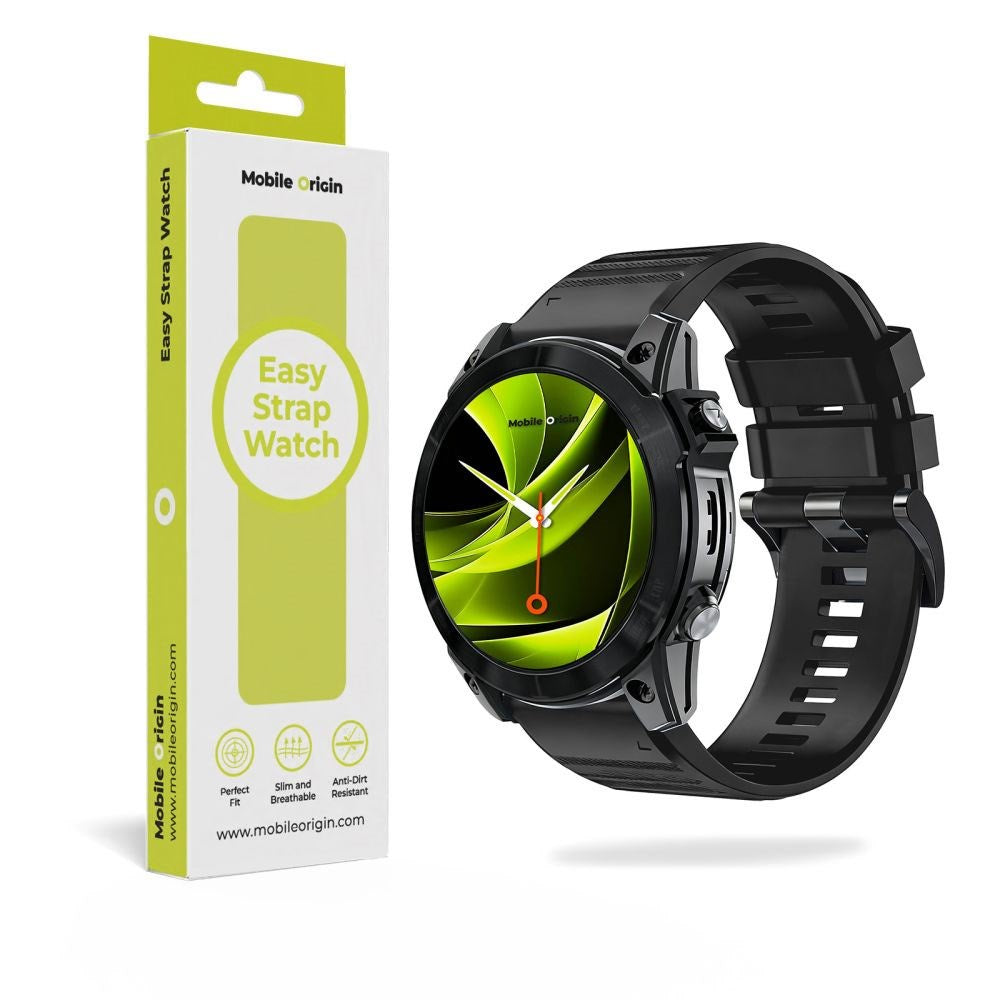 Mobile Origin Universal Garmin Silikonerem (22mm QuickFit) - Sort