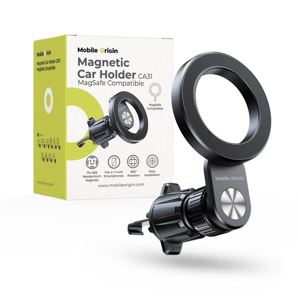 Mobile Origin CA31 Magnetisk Bilholder - MagSafe Kompatibel - Sort