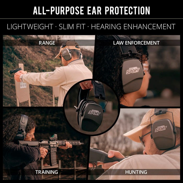 ISOtunes Slim Passiv Sport Høreværn - EN352 - Sort