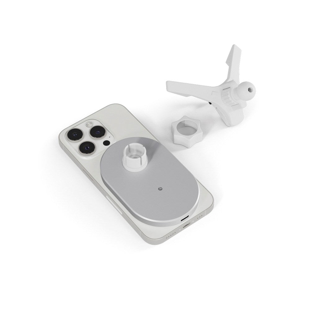 Epico Magnetisk Mobilholder til Bil m. 15W Trådløs Opladning & 18W Biloplader - MagSafe Kompatibel - Hvid