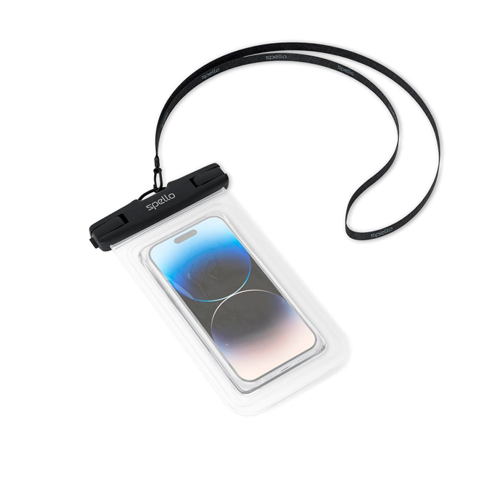 Spello Universal Vandtæt Etui - Sort / Gennemsigtig (Maks. Mobil: 165 x 85 x 10 mm)