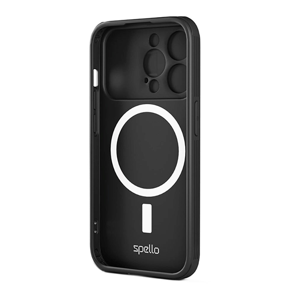 Spello iPhone 15 Durable Magnetic Cover m. Cam Slider - MagSafe Kompatibel - Sort