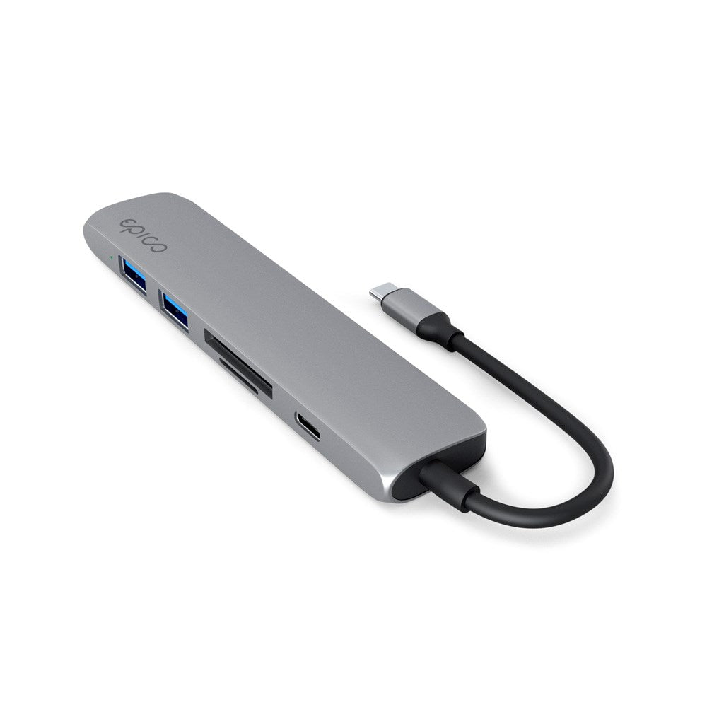 Epico 6-i-en Aluminium 8K USB-C Adapater - Space Grey