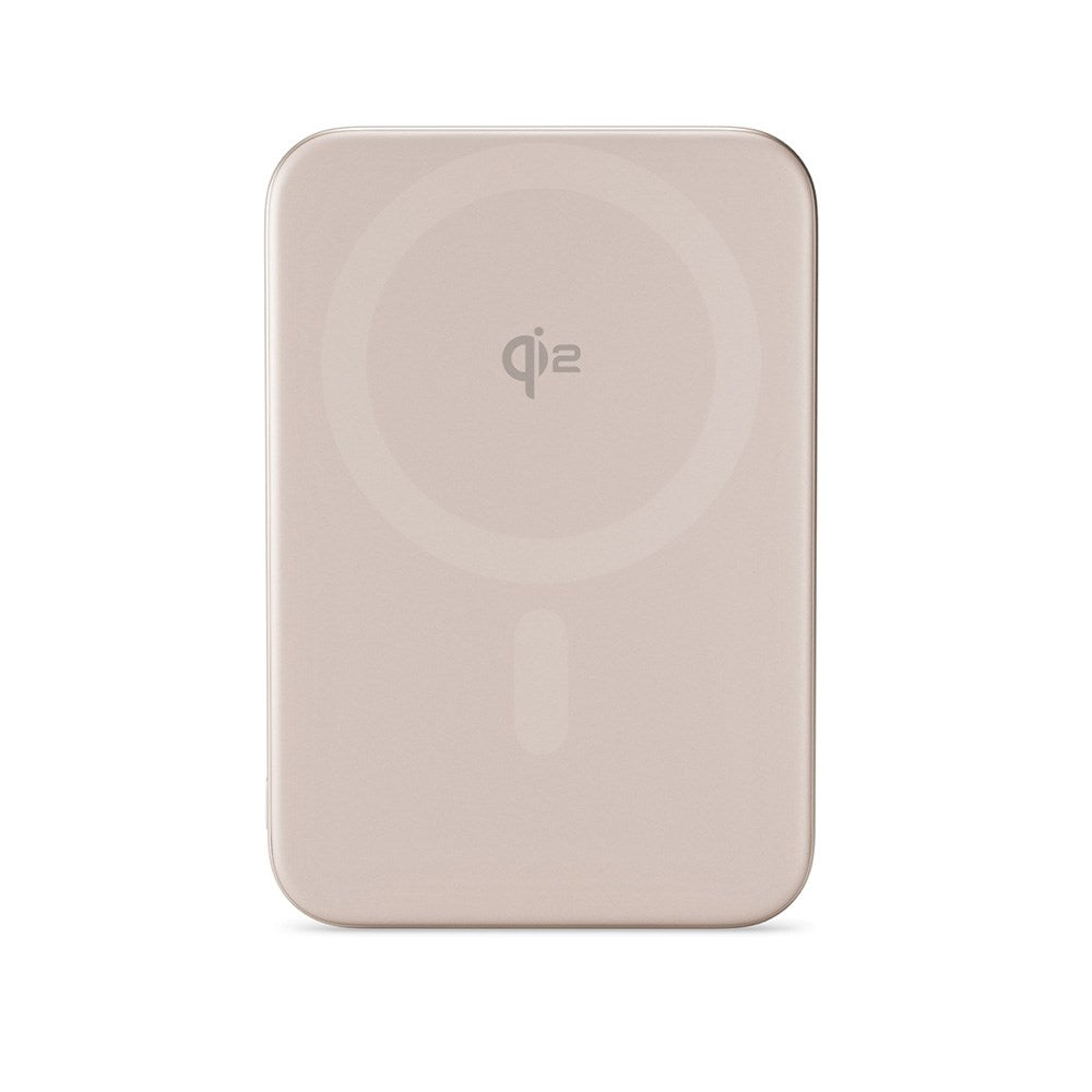 Epico 15W UltraPack EM51 5000 mAh Slim Alu Mag+ Power Bank - m. USB-C - Qi2 / MagSafe Kompatibel - Desert Titanium