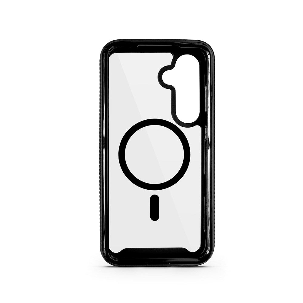Spello Mag+ Rugged Cover - Samsung Galaxy S24+ (Plus) / S25+ (Plus) - MagSafe Kompatibel - Gennemsigtig / Sort