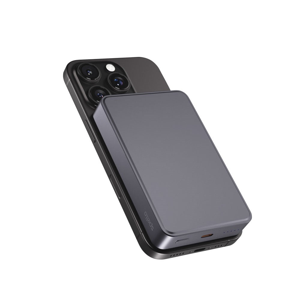 Spello ForcePack 10.000mAh Power Bank 15W m. USB-C - MagSafe Kompatibel - Mørkegrå