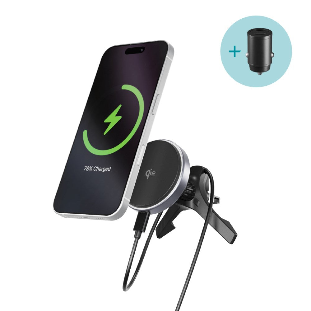 Epico UltraDrive Mobilholder til Ventilationsanlæg - MagSafe / Qi2 Kompatibel - Sort