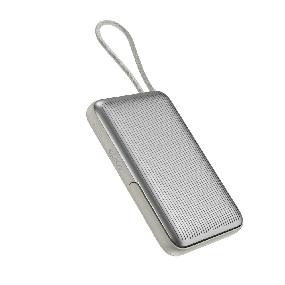 Epico UltraPack 15W Power Bank 10.000 mAh m. USB-C Kabel og Stander - MagSafe / Qi2 Kompatibel - Grå