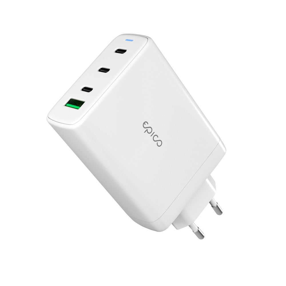Epico - UltraBoost GaN 140W Vægoplader - 3x USB-C & 1x USB-A - Hvid