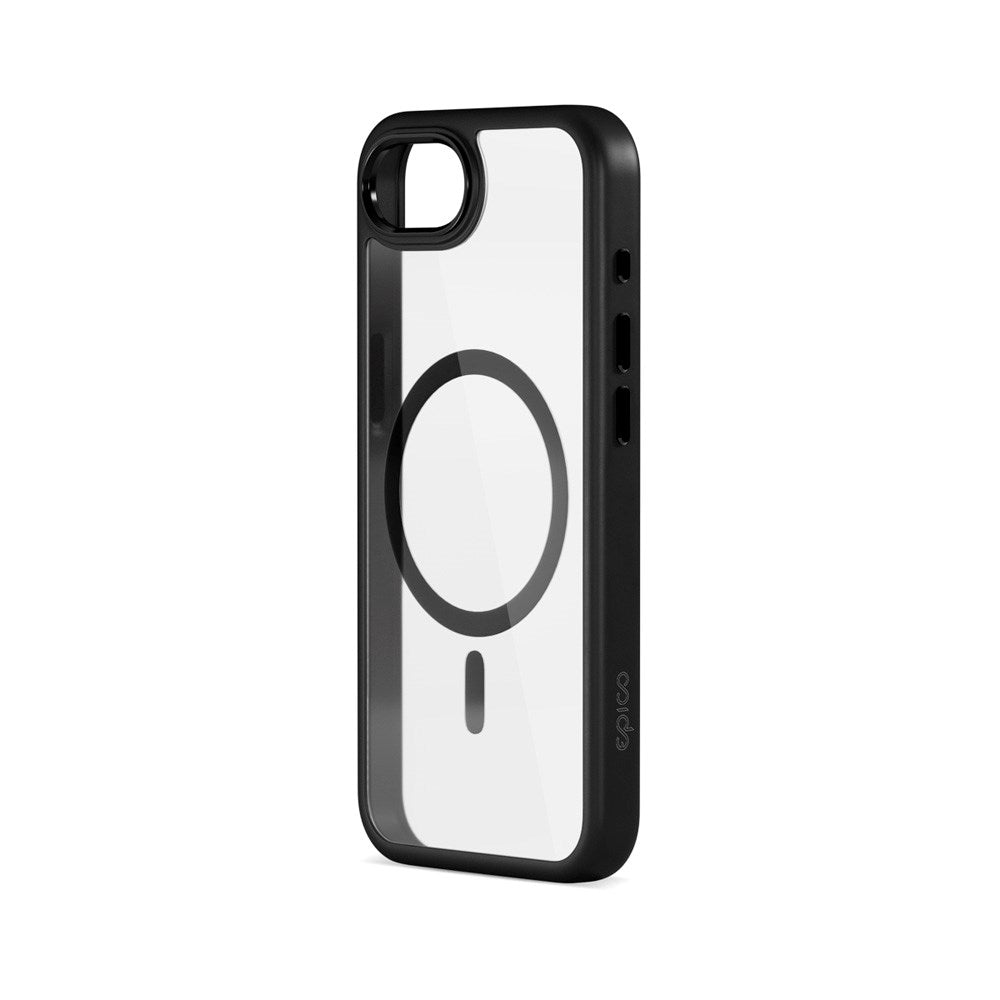 Epico - iPhone 16e - Mag+ Hero Pro Cover - MagSafe Kompatibel - Gennemsigtig / Sort