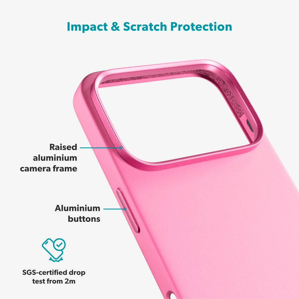 Epico Silicone Pro Mag+ Cover - iPhone 17 Pro Max - MagSafe Kompatibel - Hot Pink