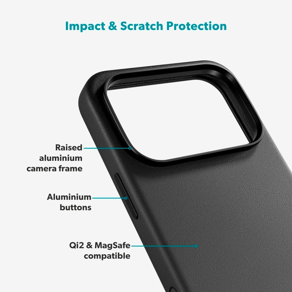 Epico Leather Pro Mag+ Cover - iPhone 17 Pro Max - MagSafe Kompatibel - Sort