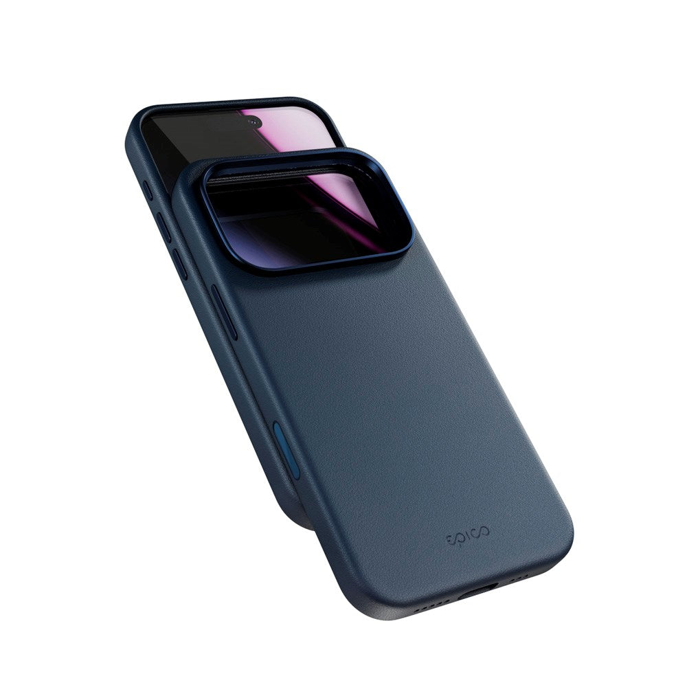 Epico Leather Pro Mag+ Cover - iPhone 17 Pro - MagSafe Kompatibel - Blå