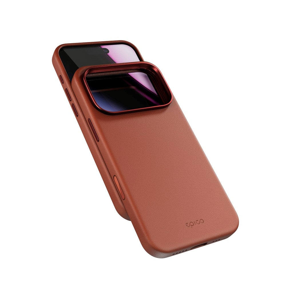 Epico Leather Pro Mag+ Cover - iPhone 17 Pro Max - MagSafe Kompatibel - Brun