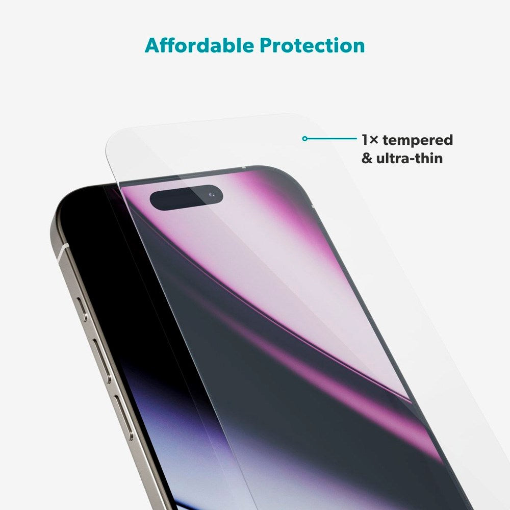Epico - iPhone 17 Pro Max - Glass Protector Skærmbeskyttelsesglas - Gennemsigtig