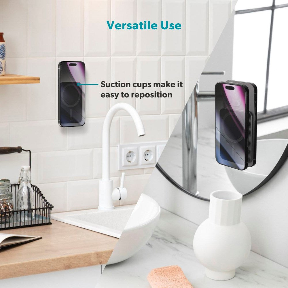 Epico Mag+ Sugekop Mobilholder - MagSafe Kompatibel - Black