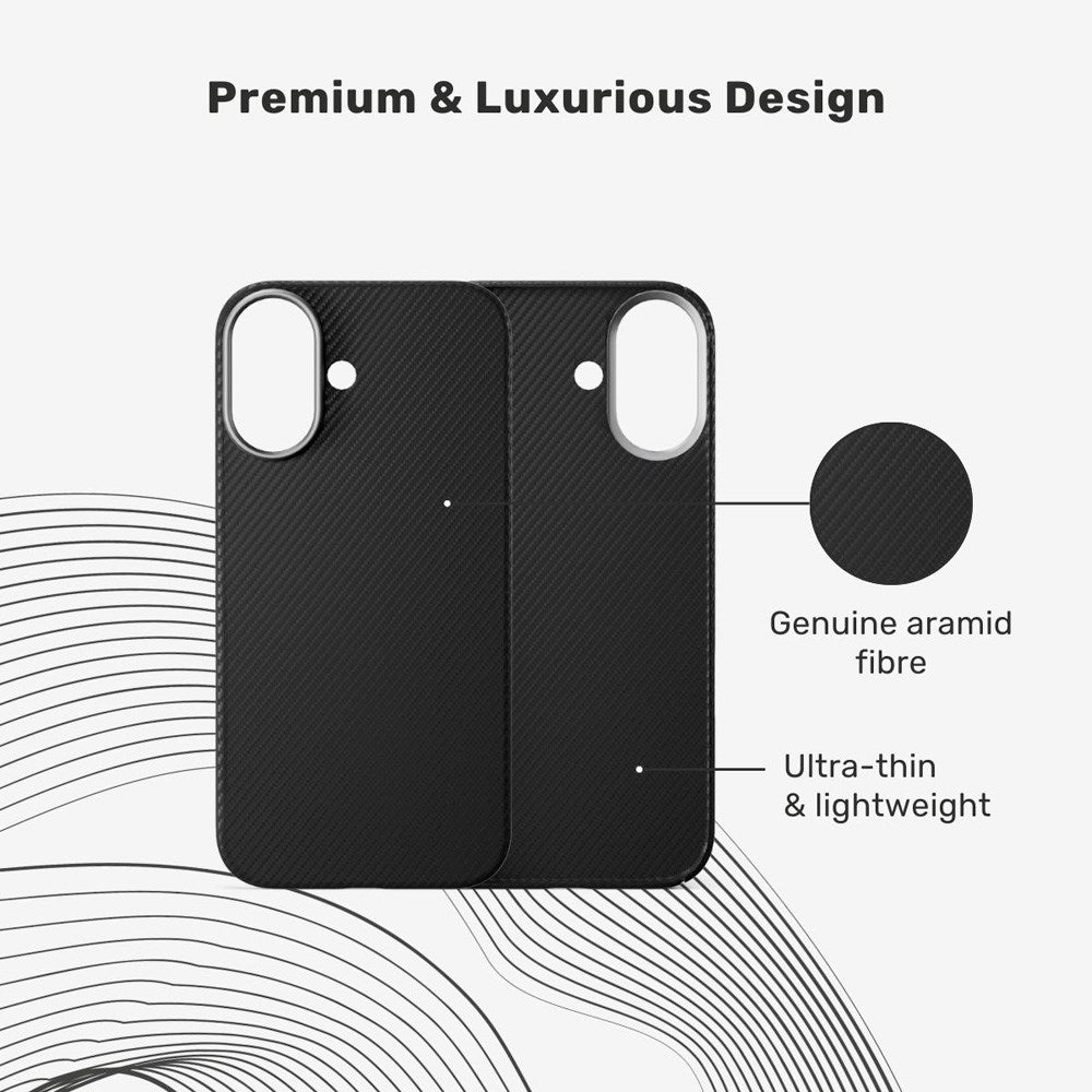 iPhone 17 Epico SlimAramid Mag+ Bagsidecover - MagSafe Kompatibel - Sort