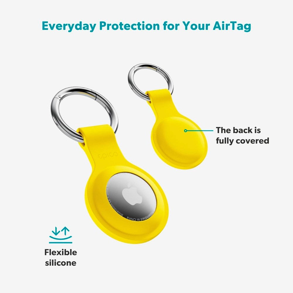 Epico Silikone Cover til Apple AirTag 1. & 2. Gen. - Gul