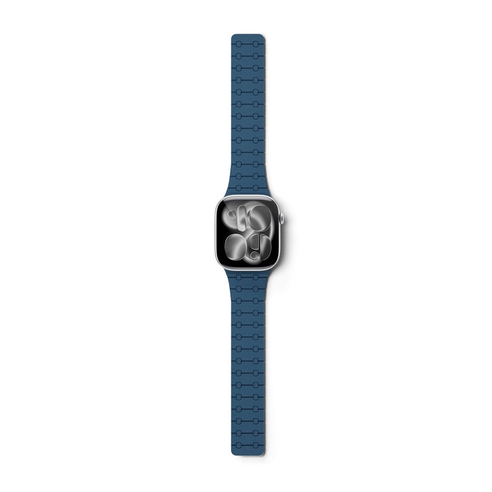 Apple Watch (38/40/SE/41/42) Epico Magnetic+ Silikone Urrem - Blå / Sort