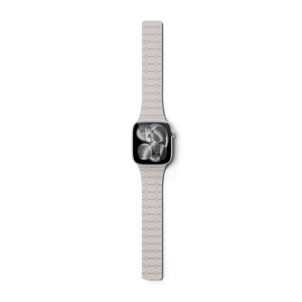 Apple Watch (42/44/SE/45/46/49) Epico Magnetic+ Silikone Urrem - Starlight / Lyserød