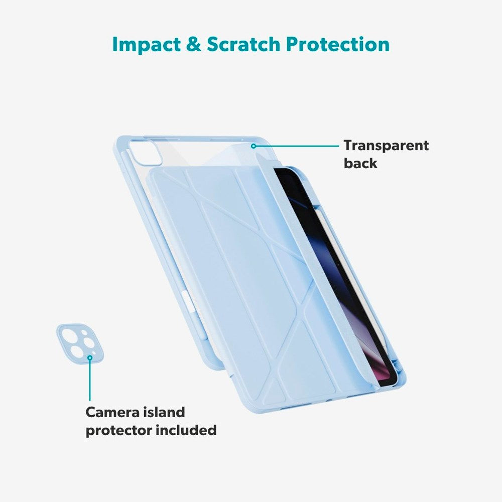 Epico iPad Pro 11" (2022-2018) / Air 11" (2026-2024) / Air 10.9" (2022-2020) Hero Flip Cover - Kamerabeskyttelse - Lyseblå