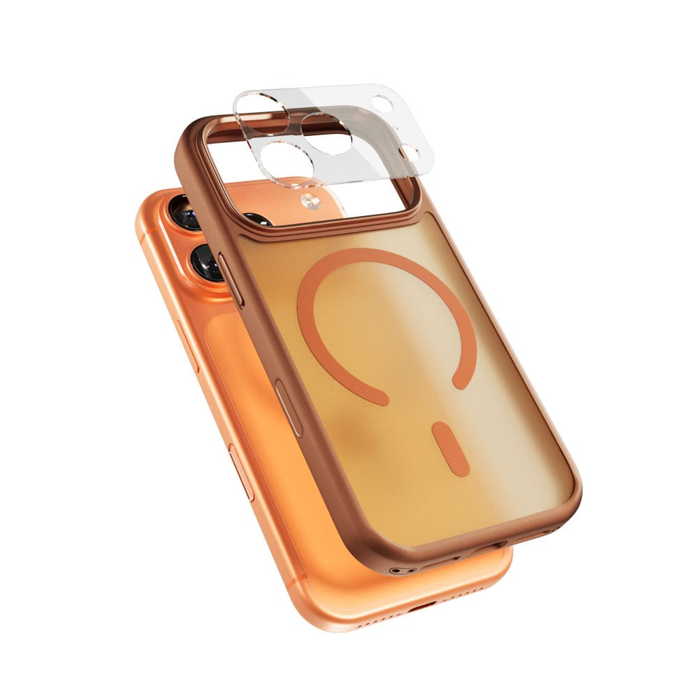 Epico iPhone 17 Pro HeroMatte Pro Mag+ Cover inkl. Kamerabeskyttelse - MagSafe Kompatibel - Orange