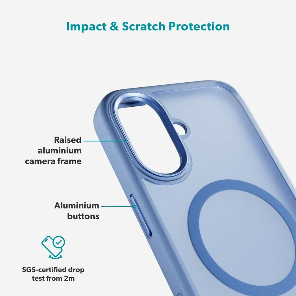 Epico iPhone 17 HeroMatte Pro Mag+ Bagside Cover - MagSafe Kompatibel - Blå